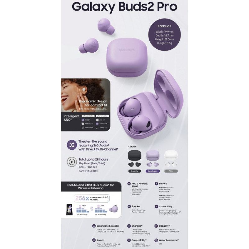 هندزفری بلوتوثی سامسونگ مدل Galaxy Buds2 Pro