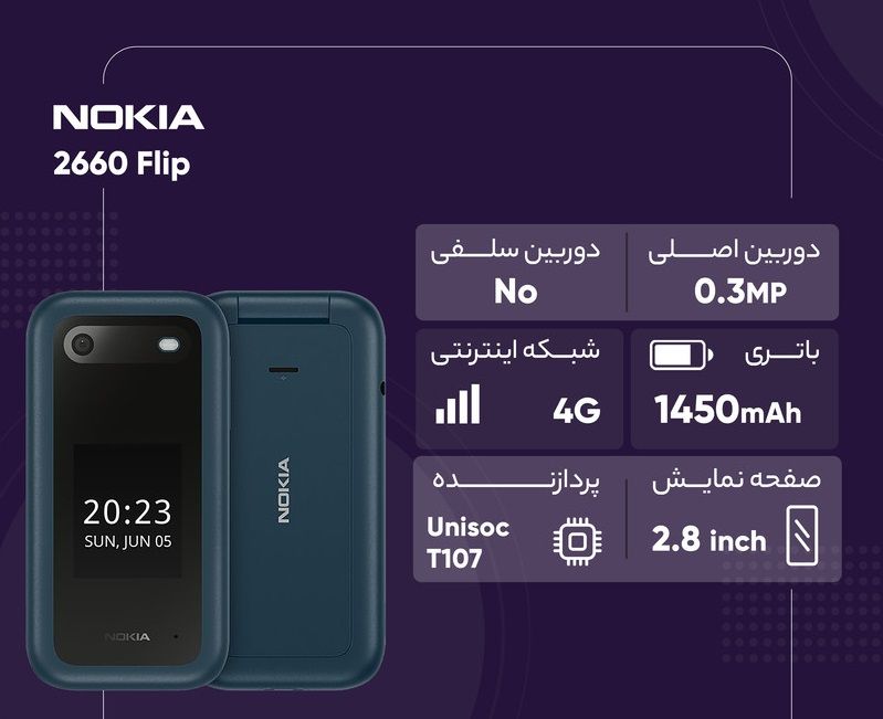 گوشی موبایل نوکیا مدل N2660 اصل