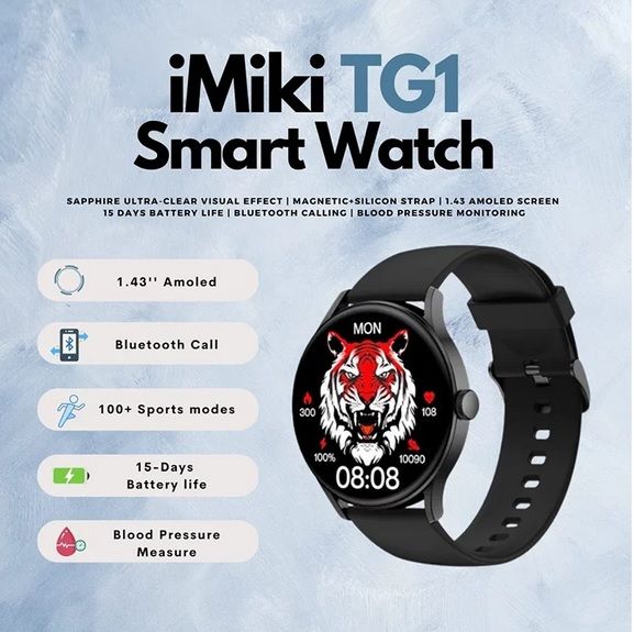 ساعت هوشمند شیائومی ایمیکی(گلوبال) مدل IMIKI TG1