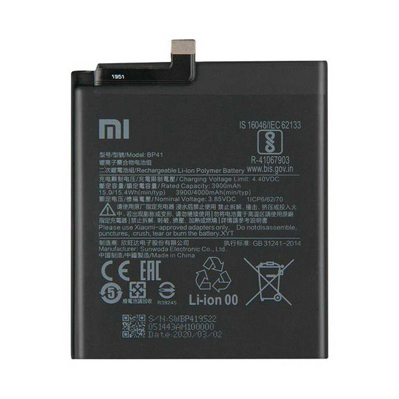 باتری موبایل مدل BP41 ظرفیت 4000 میلی آمپر ساعت مناسب برای گوشی موبایل شیائومی Redmi K20 / Mi 9T