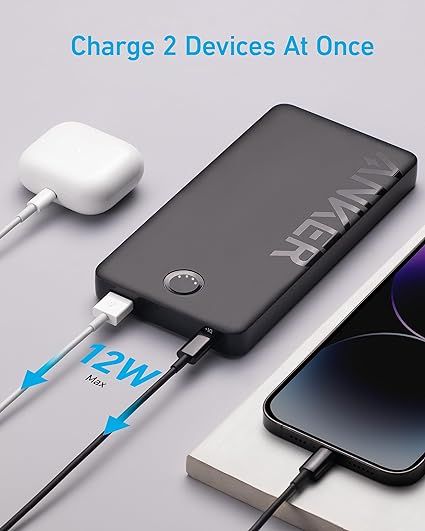 پاوربانک ۱۰۰۰۰ میلی آمپر انکر مدل ANKER A1237 324 با گارانتی ۱۸ ماهه شرکتی