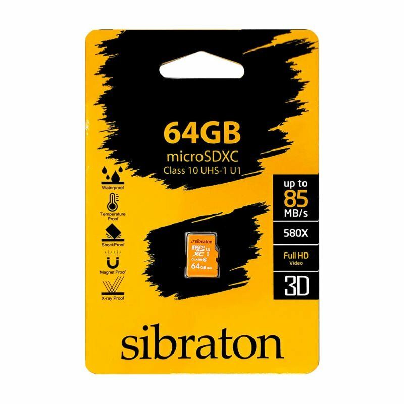 کارت حافظه microSDHC سیبراتون کلاس 10 استاندارد UHS-I U1 سرعت 85MBps ظرفیت 64 گیگابایت