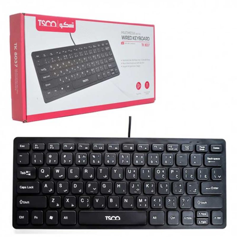 کیبورد سیمی تسکو مدل TK8037 