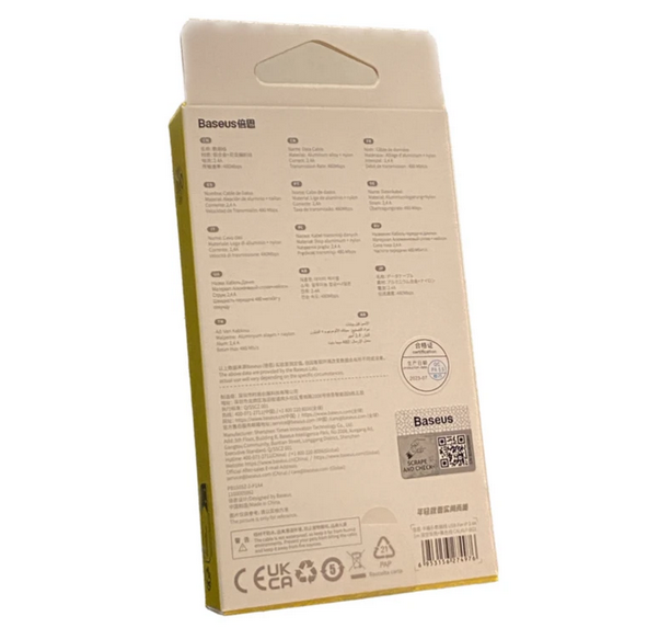 کابل تبدیل USB به لایتنینگ باسئوس مدل CALKLF-BV1 طول 1 متر