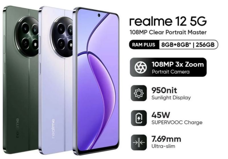 برای بزرگنمایی تصویر دوبار کلیک نمایید گوشی موبایل ریلمی REALME 12 256/8 5G